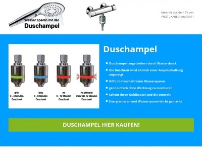 Mit der Duschampel Wasser sparen beim Duschen