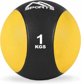 MSPORTS Medizin-Ball 1kg gelb